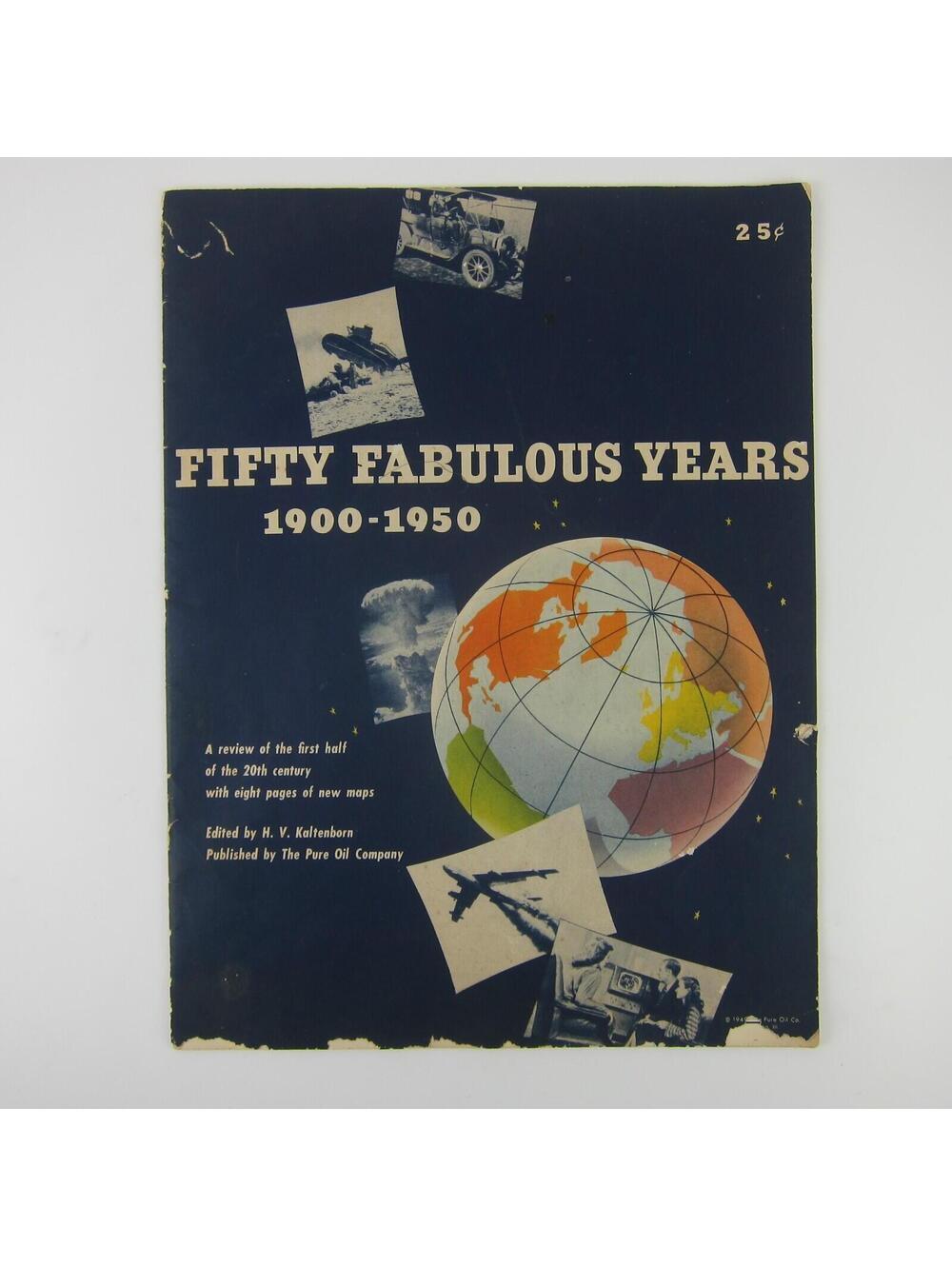 Pure Oil Company Advertising Booklet Rand McNally Cosmopolitan World Maps 1950